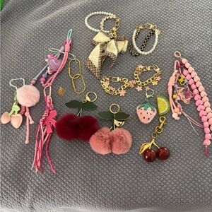 Colorful Keychain and Bracelet Set